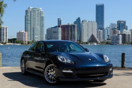 12 porsche panamera s blue adaptive suspension navigation system heated leather