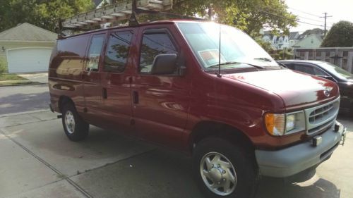 Ford e 250 cargo van 97500mi ladder racks well kept all records rusty quarters