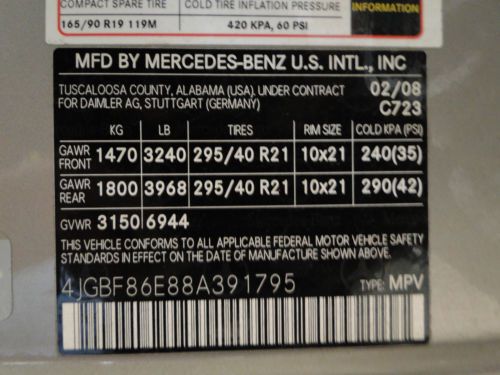 2008 Mercedes-Benz GL550 4-Matic 4-Door 5.5L CHORME WHEELS Navigation, US $26,980.00, image 24