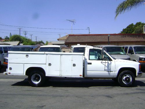 1997 chevy c3500 utility truck service body dually 6.5l diesel low miles
