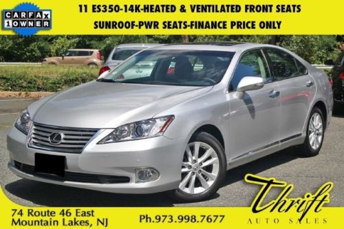 11 es350-14k-heated &amp; ventilated front seats-sunroof-finance price only