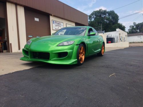 2004 mazda rx8 6,500 original miles! show car custom green paint