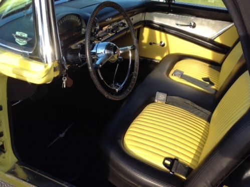 1955 Ford Thunderbird Convertible Automatic Yellow Restored, image 18