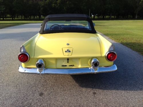 1955 Ford Thunderbird Convertible Automatic Yellow Restored, image 20