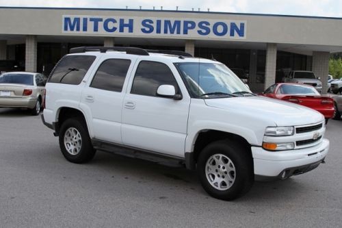 2005 chevrolet tahoe z-71 4x4 loaded!  southern suv  white with gray leather!!