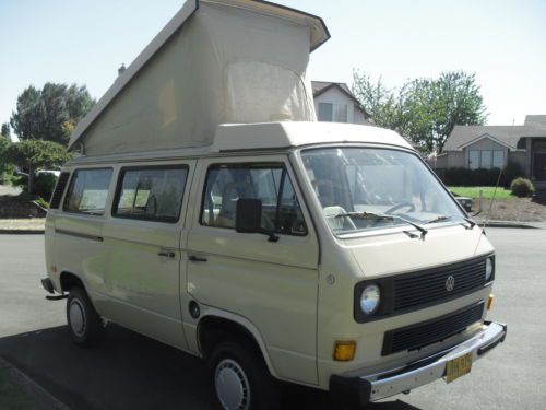 1985 volkswagen vanagon westfalia weekender pop top westy bus bed table 122k mi