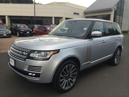 2014 range rover autobiography 11k miles like new silver/ivory exec.seat. loaded