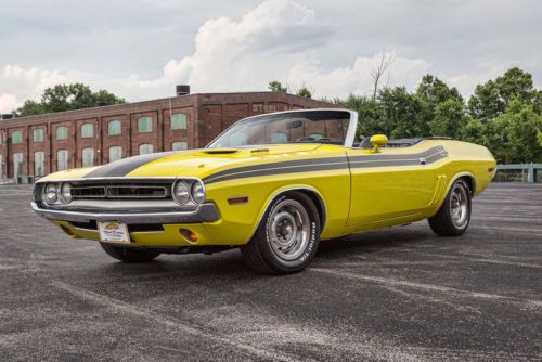 1971 challenger 440 six pack correct citron yella paint rallye wheels r/t stripe