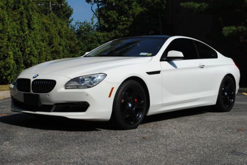 2012 bmw 650i white on black, m sport upgrades, 100k warranty to 2018, loaded!