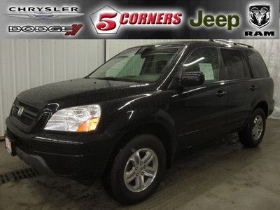 2005 black honda pilot ex-l, 1 ower, 3.5v6, leather, power sunroof, dvd