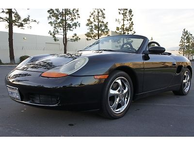 1999 porsche boxster black convertible tiptronic chrome wheels cd &amp; amp leather