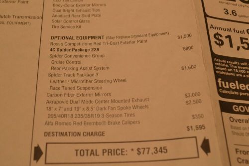 2018 Alfa Romeo 4C, US $59,900.00, image 27