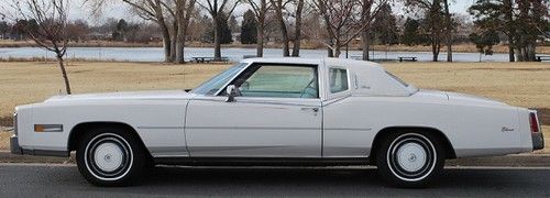 1976 cadillac eldorado biarritz, cotillion white, less than 6500 actual miles