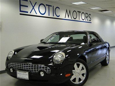 2002 ford thunderbird convertible v8! blk/blk leather 6-cd changer 51k-miles!!