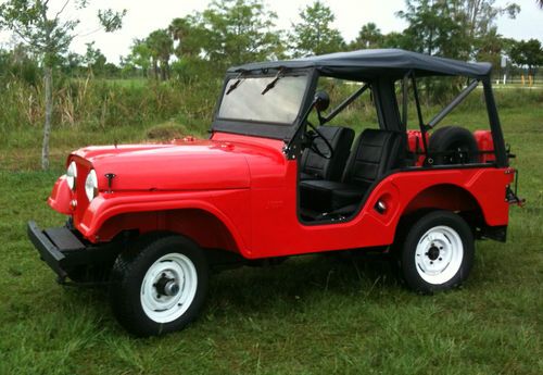 Cj5 restored classic jeep red and black no rust
