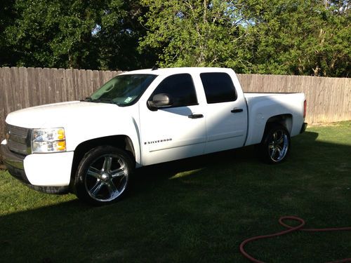 2008 white chevrolet silverado 1500 ls 4.8l v8 crew cab pickup truck must see!!!