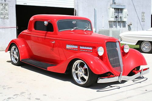 1934 ford 3 window coupe 350/300hp motor turbo 350 trans vintage air l@@k video