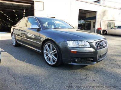 2007 audi s-8 quattro sedan gray/gray nav,navigation,xenons,keyless go,20"wheels