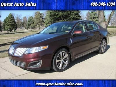 09 mks 3.7l fwd warranty burgandy/tan leather roof sat radio carfax we finance