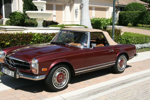 280 sl 1970 restored beauty exceptional condition 4 speed manual 2 tops a/c