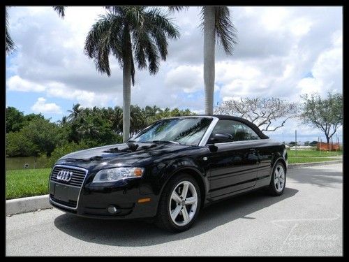 08 a4 cabriolet! 3.2l v6 engine, heated seats, sirius radio, burl walnut wood fl