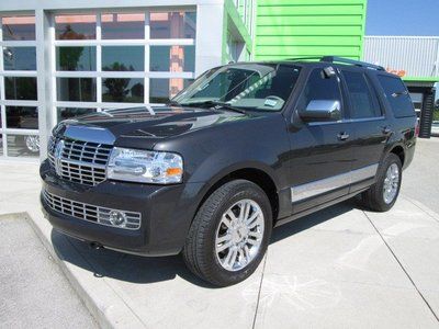 Lincoln navigator elite black awd 4x4 leather nav dvd suv 20 wheels we finance