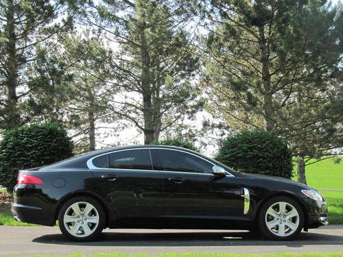 2009 jaguar xf 4 dr luxury sedan (fully loaded) 27k low miles*jet black beauty!*