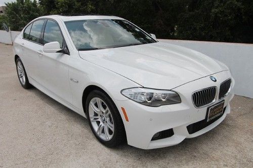 12 528i sedan white tan leather navigation 14k miles we finance texas automatic