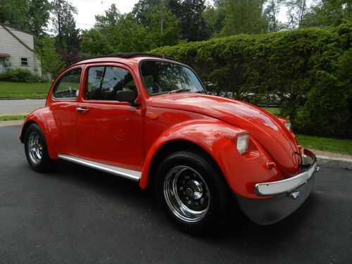 1966 volkswagen beetle in mars red - customized coupe