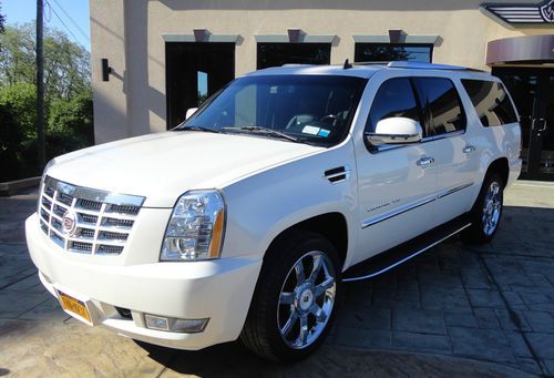 2008 cadillac escalade esv sport utility 4-door 6.2l white diamond awd