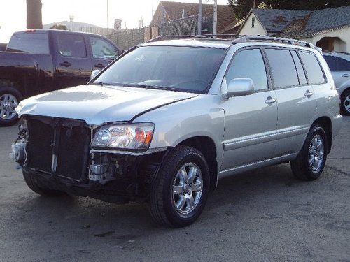 2005 toyota highlander salvage repairable rebuilder fixer good cooling runs!!!