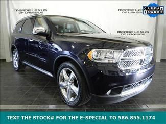 2011 dodge durango citadel 4x4 warranty leather nav rear dvd 3rd row moon hemi