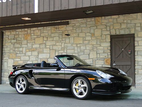 Beautiful turbo s, triple black, ceramics, cabriolet, only 17k miles 996 carrera