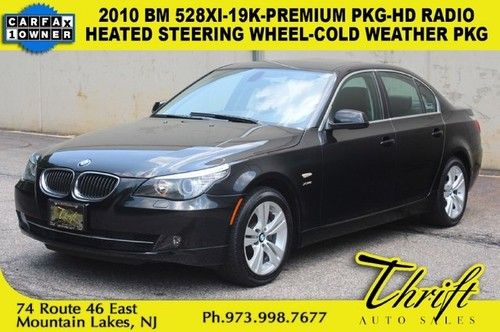 2010 bm 528xi-19k-premium pkg-hd radio-heated steering wheel-cold weather pkg