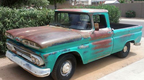 1960 chevy apache short bed all original, running and driving