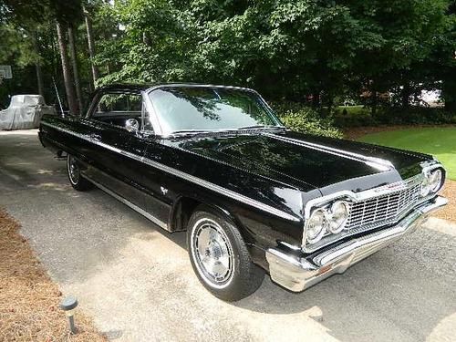 1964 Impala SS 327 300 4-Speed Black/Black Stunning Restoration, US $38,000.00, image 14