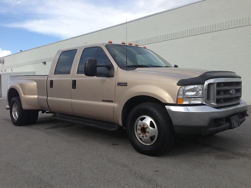 Clean 1999 ford f350 crew dually lariat **6 speed** 7.3 powerstroke turbo diesel