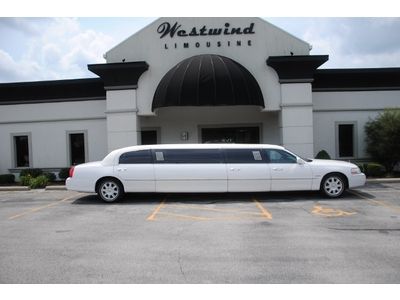 Limo, limousine, lincoln, town car, stretch, 2007, white, excellent condition