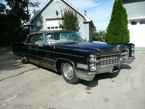 No reserve 1966 cadillac deville convertible all original barn find