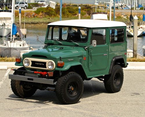 1976 toyota fj40 land cruiser gumby green v8 btb conversion, 5 speed, calif car