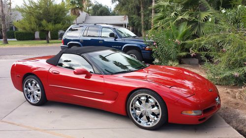 1998 chevy corvette convertible with 20" chrome rims and just 86k original miles