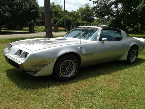 1979 pontiac firebird trans am coupe 2-door 6.6l t tops silver drive it home!