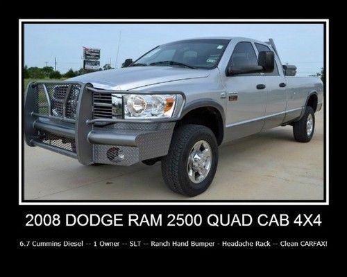 4x4 cummins turbo diesel -- 1 owner -- slt pkg -- ranch hand -- clean carfax!
