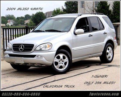 2004 ml350 4-matic slvr/blk navigation 1-owner cali trk serived new tires clean!