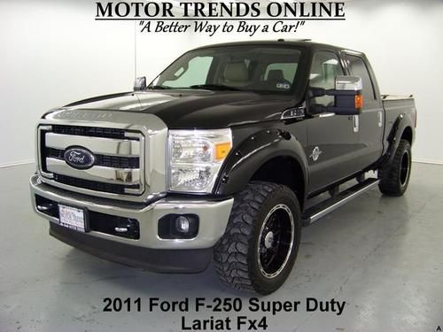 4x4 lariat fx4 navigation dual dvd xd wheels roof bed cover 2011 ford f-250 32k