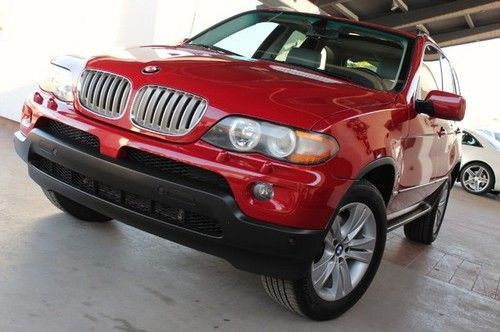 2005 bmw x5 premium pkg. 4.4l v8. pano roof. red/gray. very clean .clean carfax