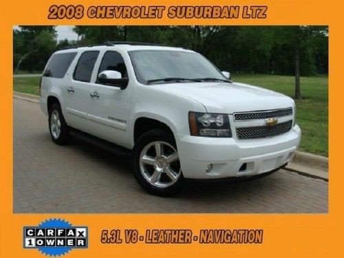 2008 chevrolet suburban ltz leather heated seats, sunroof navigation rear camera