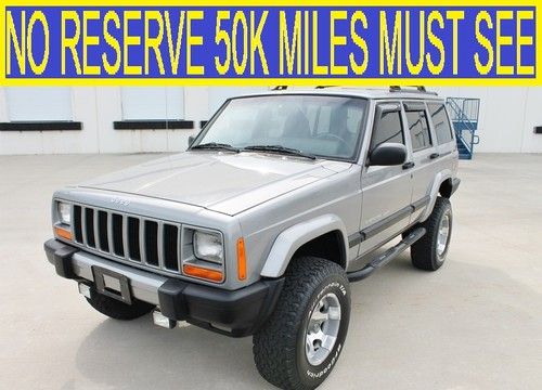 No reserve 50k original miles 4x4 4.0l lifted cherokee sport classic grand 00 01