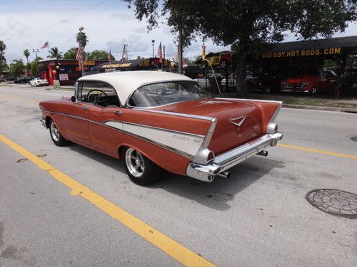 1957 CHEVROLET BEL AIR 4 DOOR HARD TOP NO RESERVE VERY CLEAN FL CAR RUNS GREAT, US $28,900.00, image 12