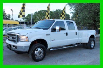 2006 ford f350 4x4 sd crew cab drw lariat sunroof loaded clean title lifted
